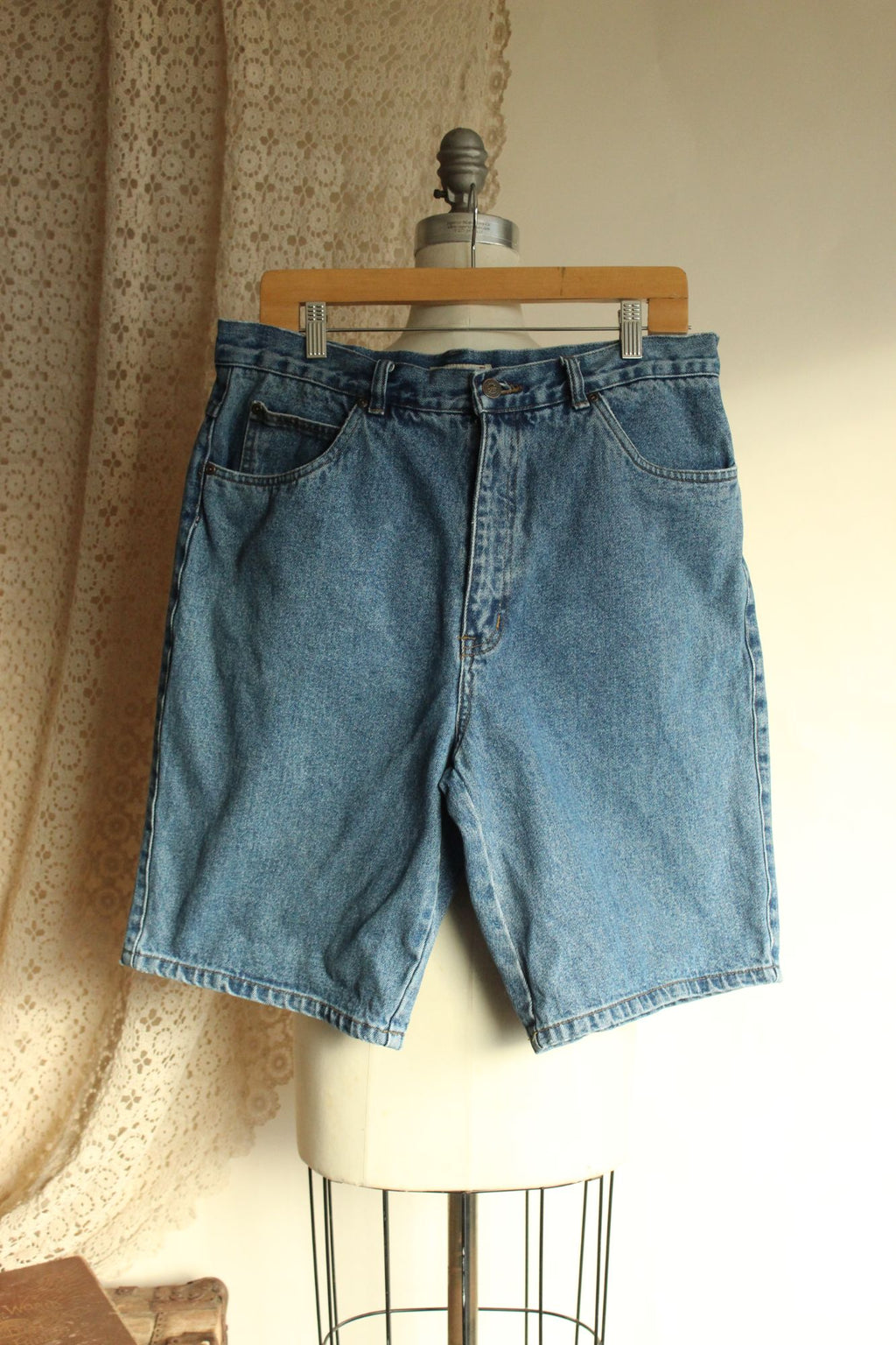 Great Land Men's Jean Shorts, Size 36, Medium Wash