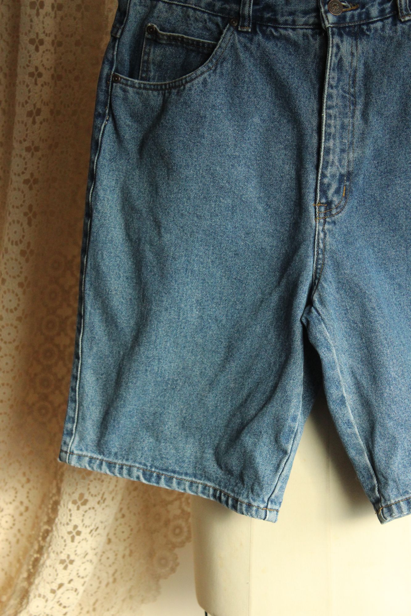 Great Land Men's Jean Shorts, Size 36, Medium Wash