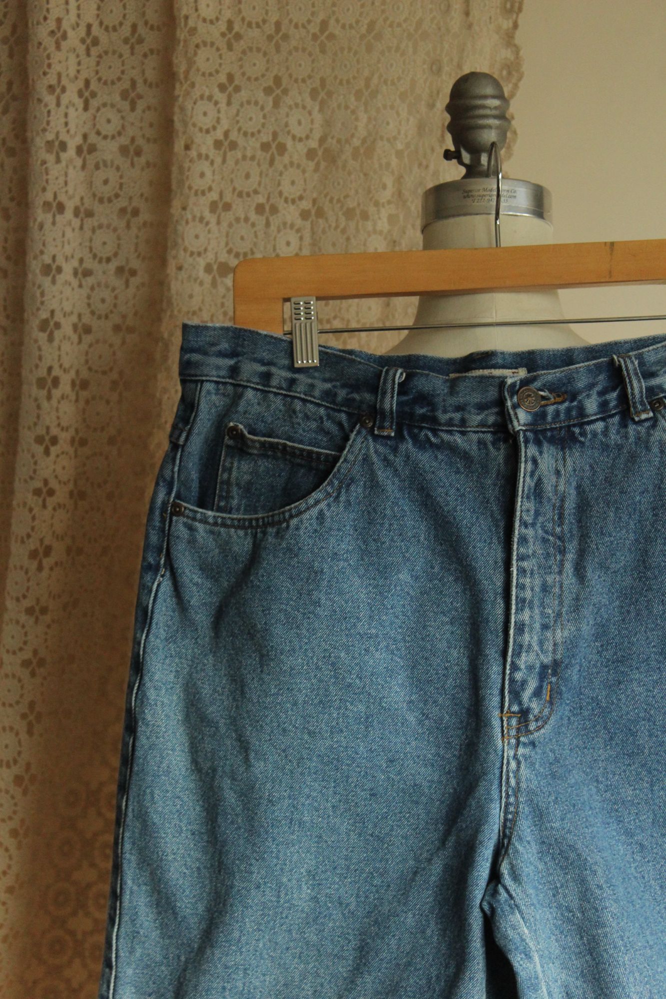 Great Land Men's Jean Shorts, Size 36, Medium Wash