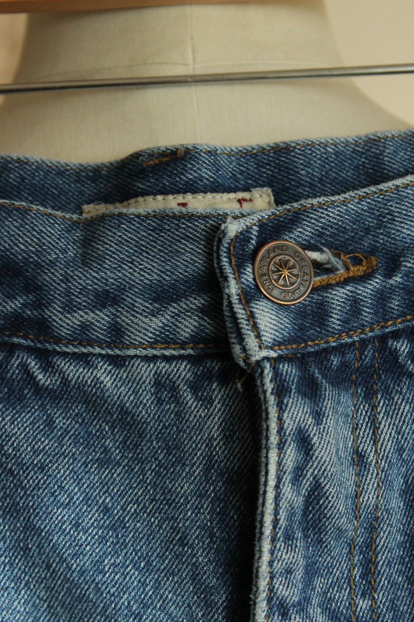 Great Land Men's Jean Shorts, Size 36, Medium Wash