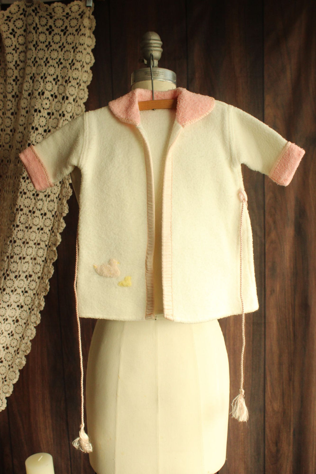 Vintage 1960s Baby Jacket With Ducks