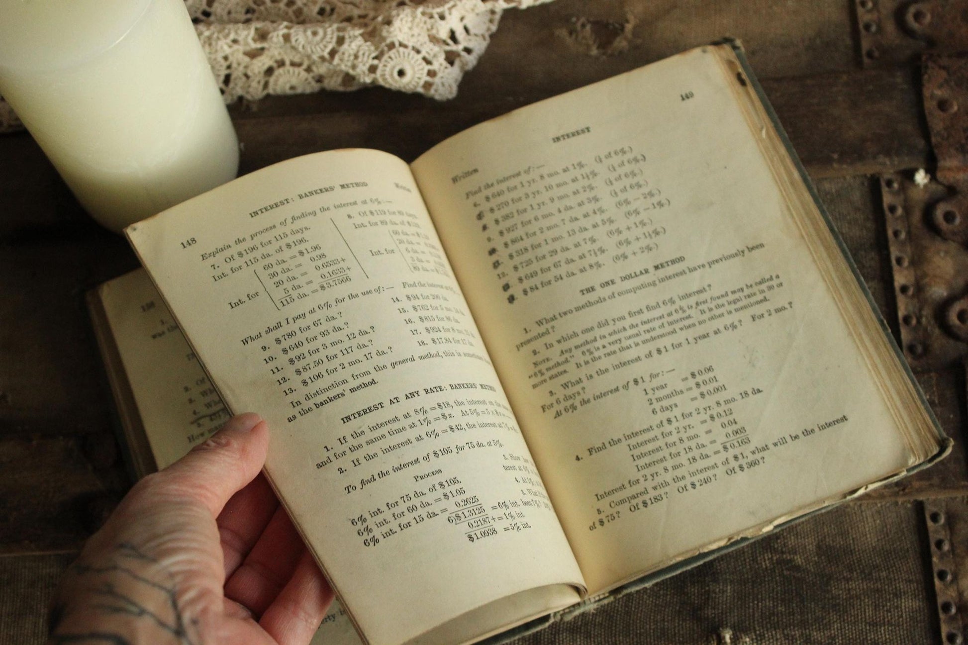 Vintage 1900s Book, "The Southworth-Stone Arithmetic, Advanced Grades", by Gordon A. Southworth and John C. Stone
