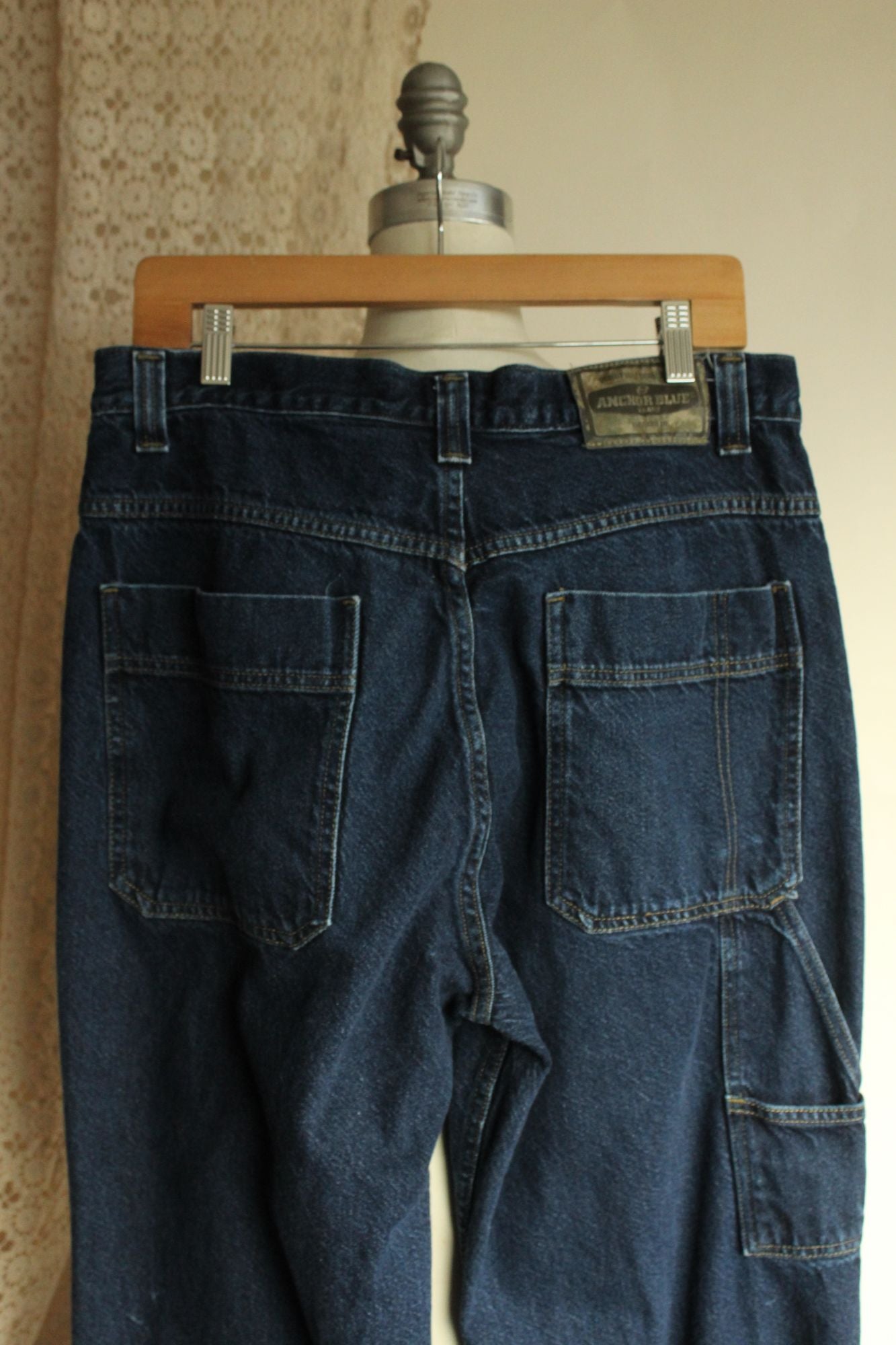 Anchor Blue Womens Relaxed Fit Blue Denim Jeans Size 34