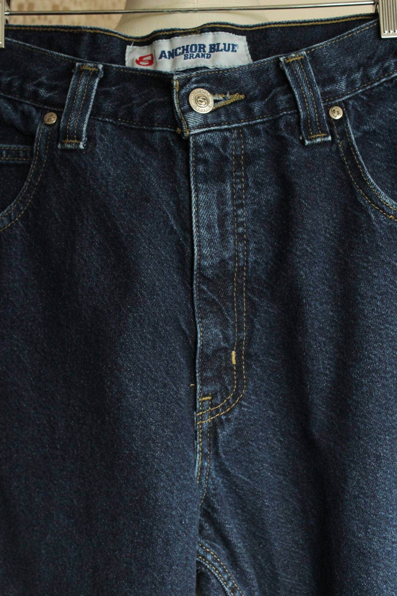 Anchor Blue Womens Relaxed Fit Blue Denim Jeans Size 34