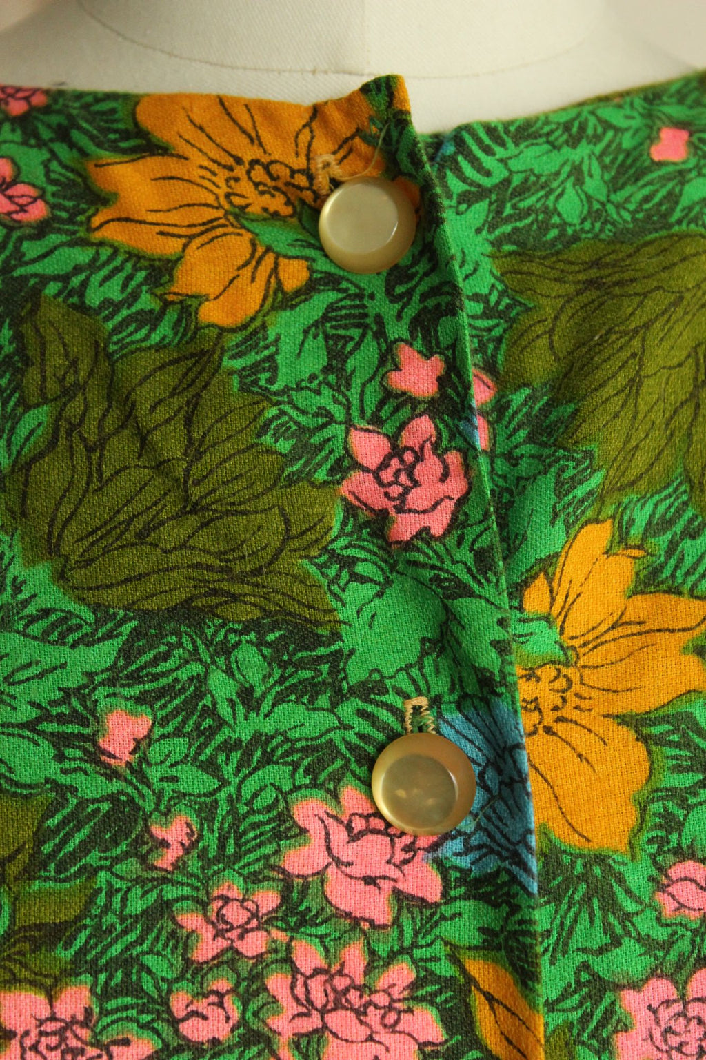 Vintage 1960s Rosa Ray Floral Print Romper Jumpsuit