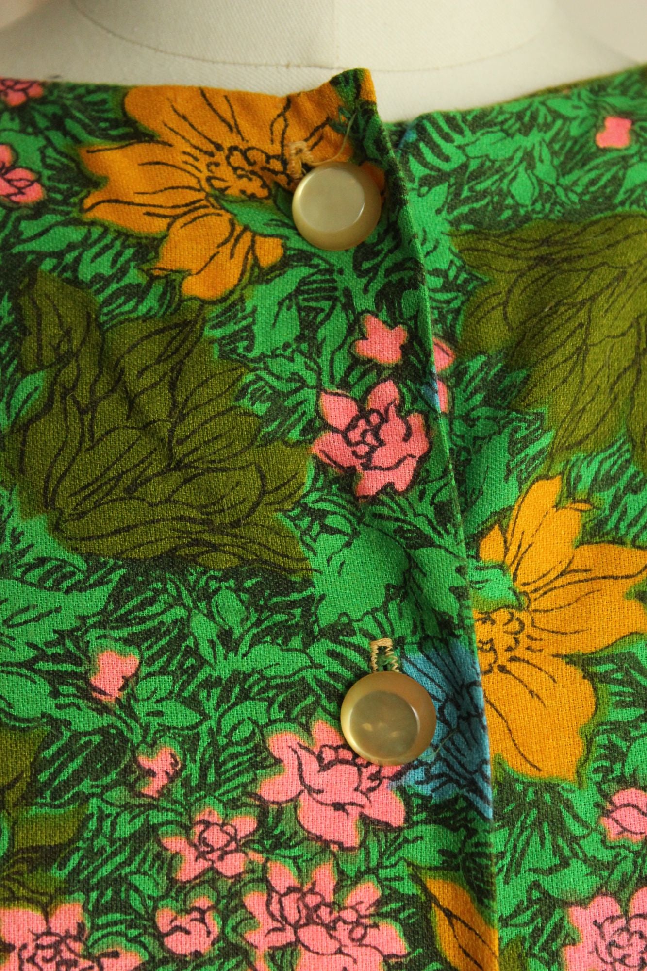 Vintage 1960s Rosa Ray Floral Print Romper Jumpsuit