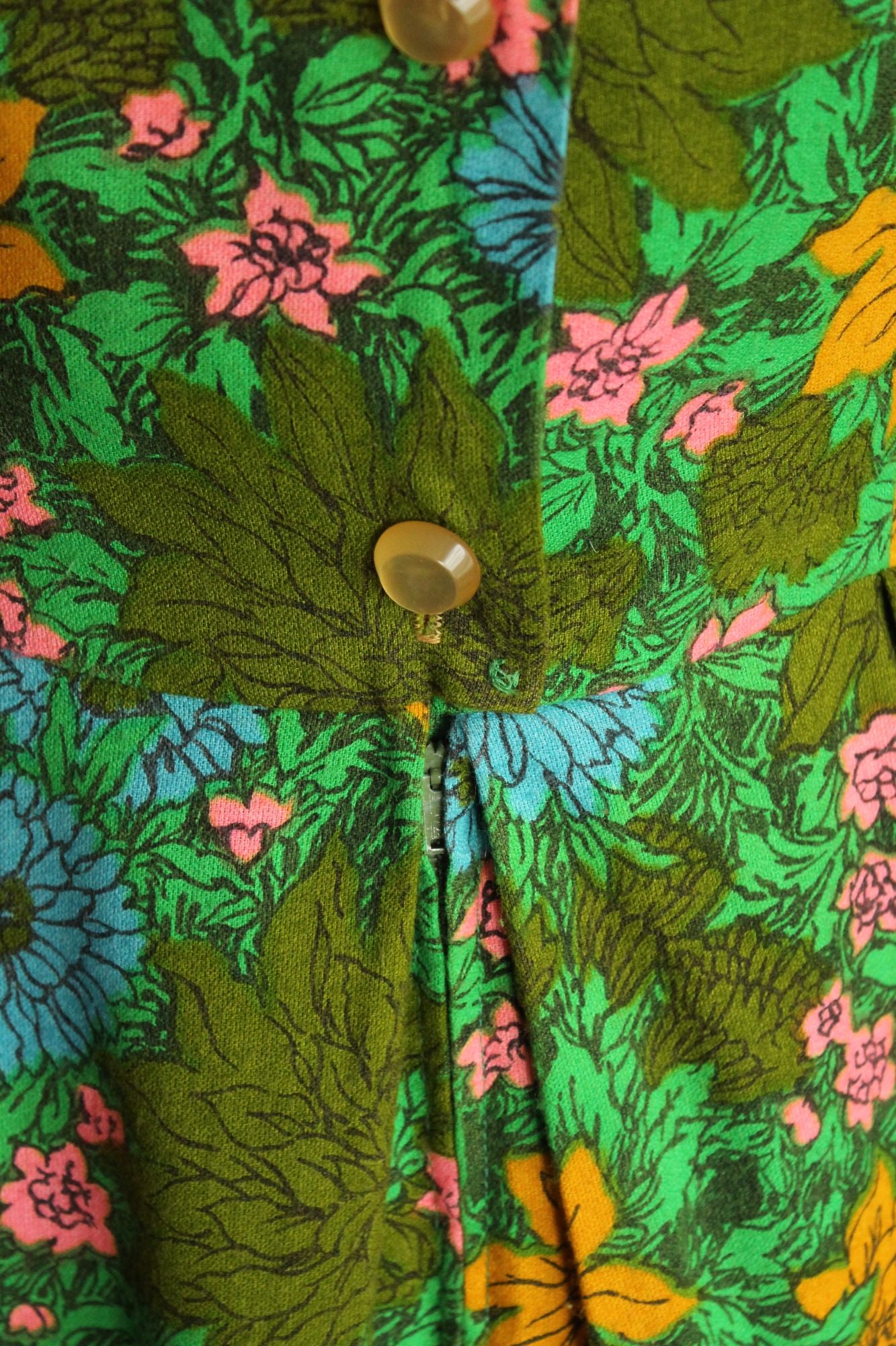 Vintage 1960s Rosa Ray Floral Print Romper Jumpsuit