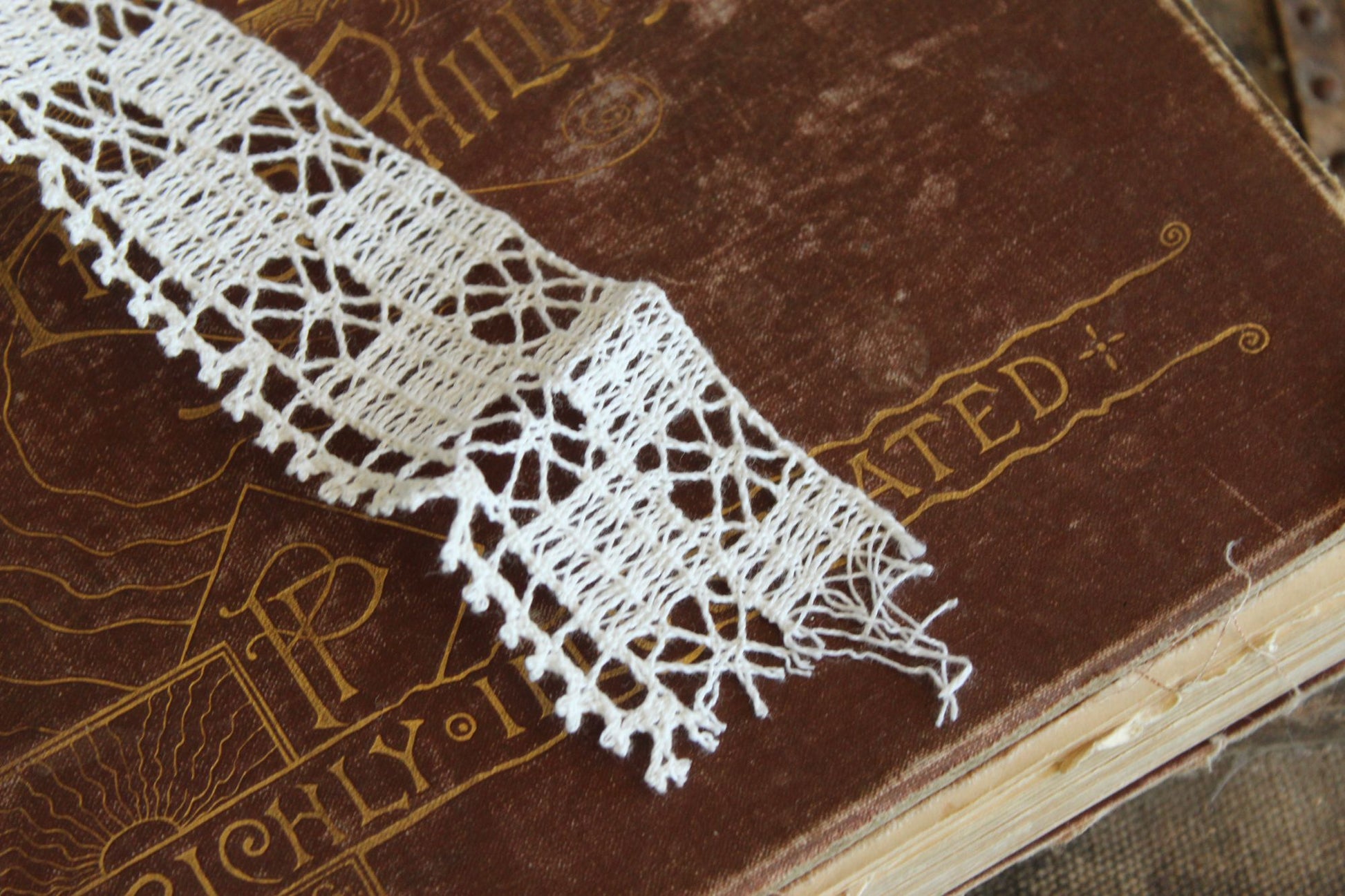 Vintage 1940s 1950s Lace Trim, 1.75" Wide , Three Yards