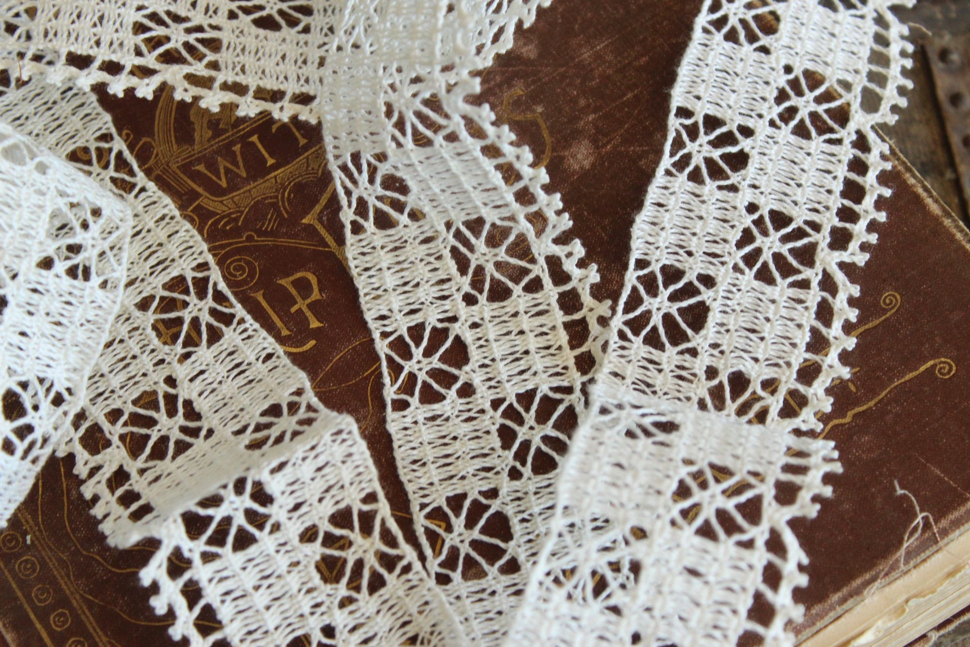 Vintage 1940s 1950s Lace Trim, 1.75" Wide , Three Yards
