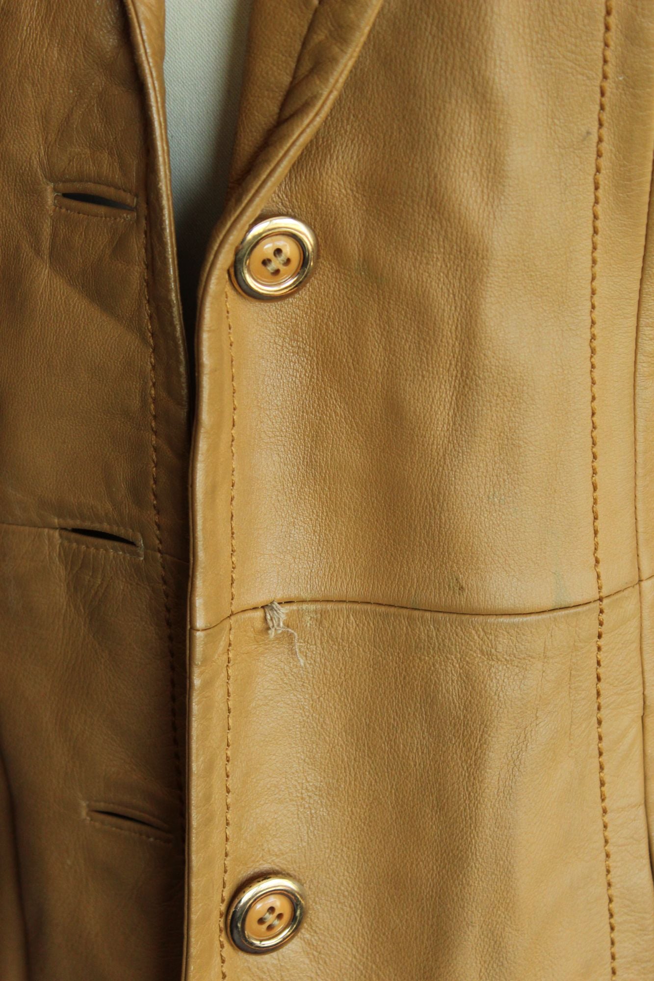 Vintage 1970s Danaya Tan Leather Jacket