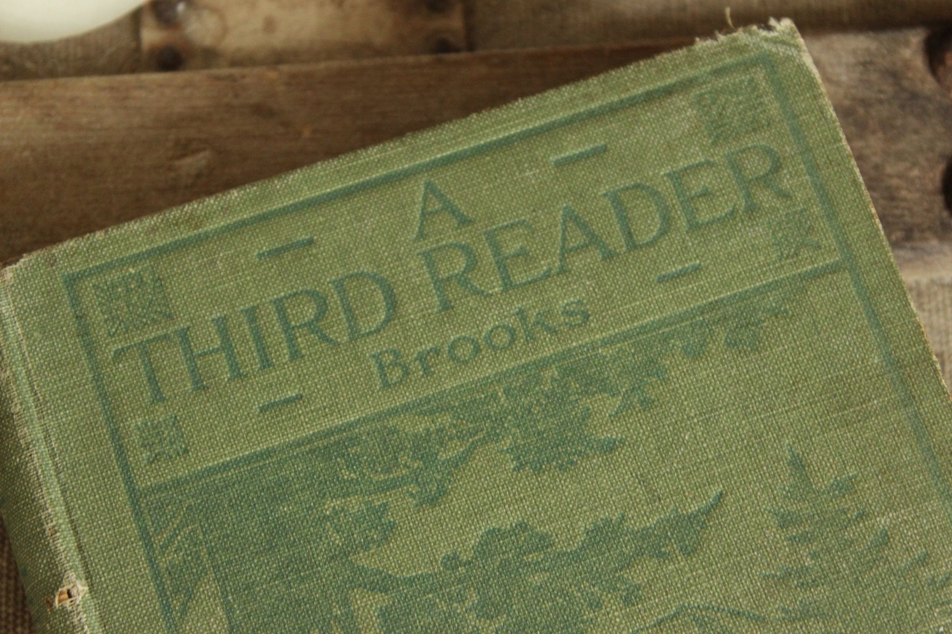 Vintage 1910s Book, "A Third Reader", by Stratton D. Brooks