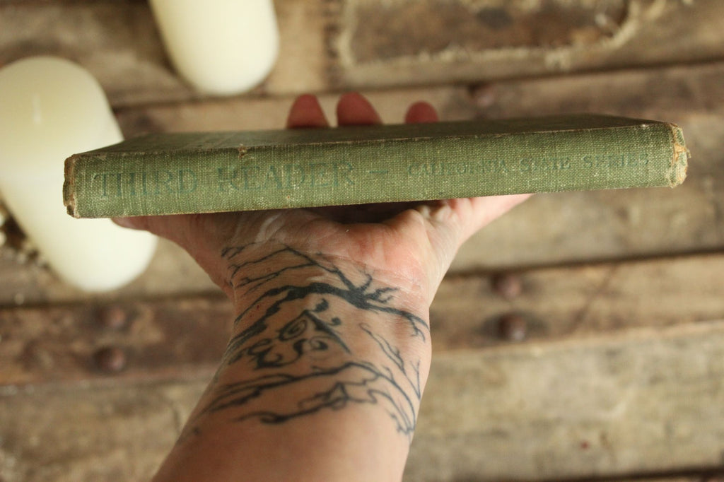 Vintage 1910s Book, "A Third Reader", by Stratton D. Brooks