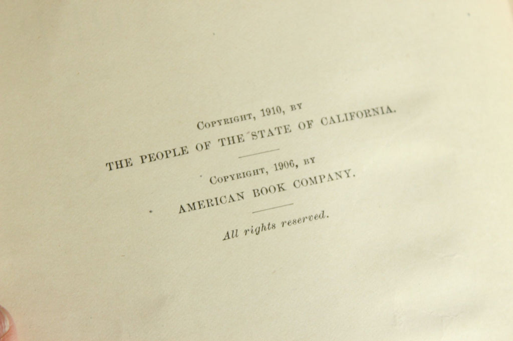 Vintage 1910s Book, "A Third Reader", by Stratton D. Brooks