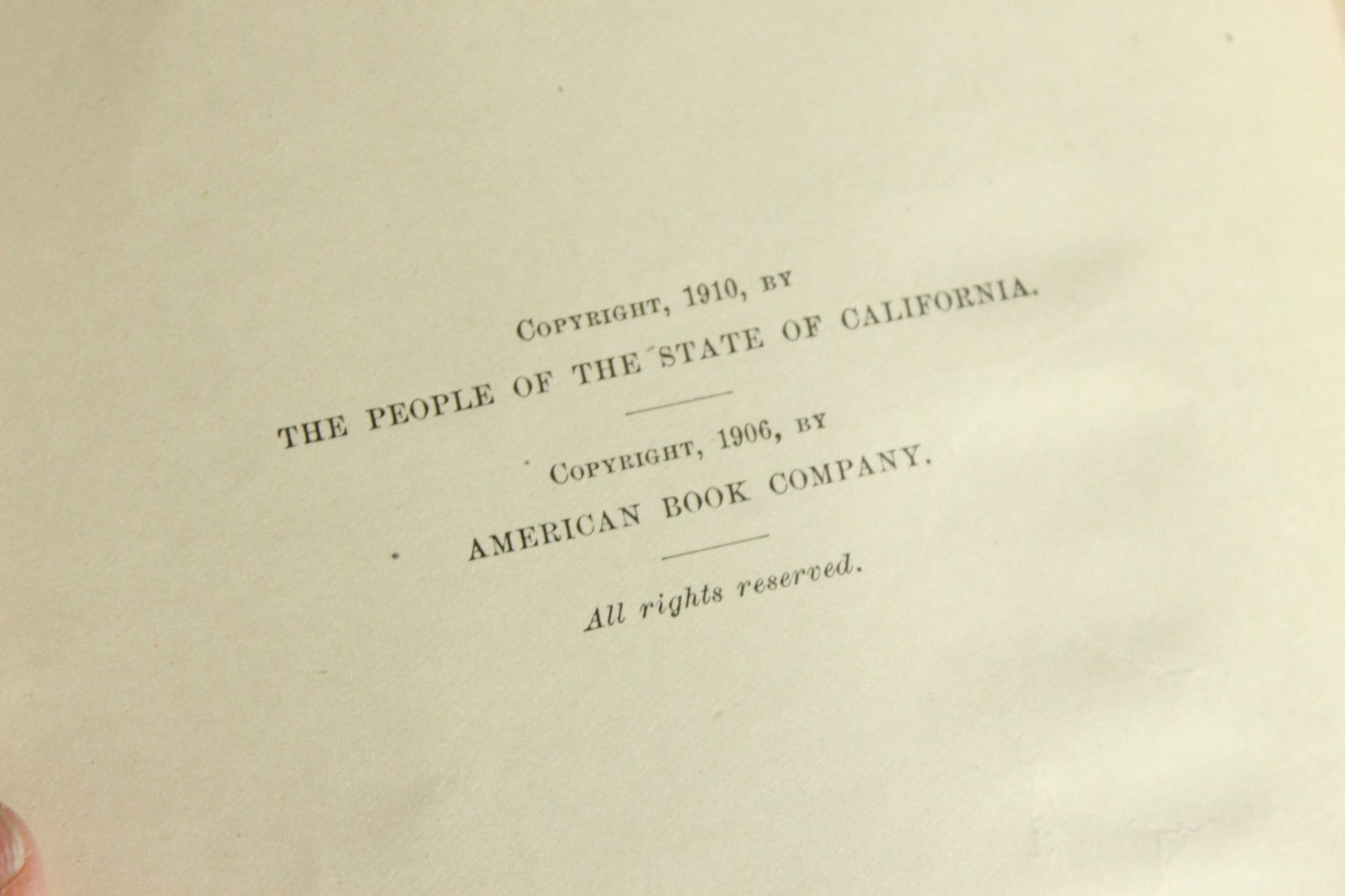 Vintage 1910s Book, "A Third Reader", by Stratton D. Brooks