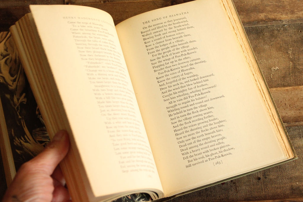Vintage 1940s Book  "Favorite Poems of Henry Wadsworth Longfellow", First Edition
