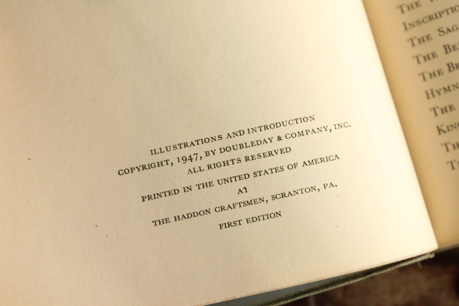 Vintage 1940s Book  "Favorite Poems of Henry Wadsworth Longfellow", First Edition