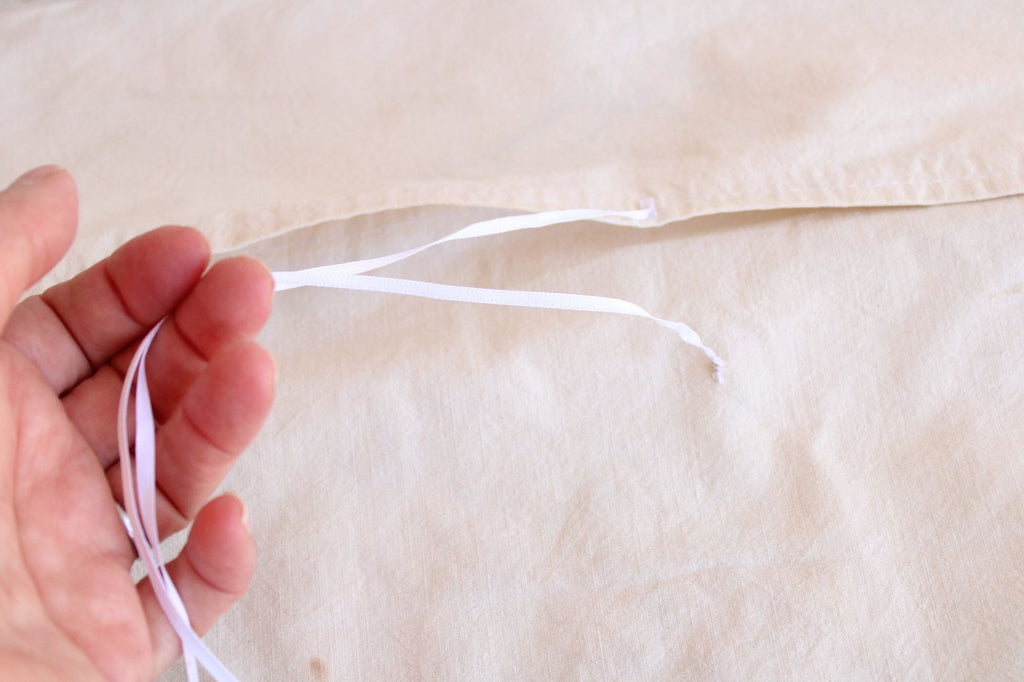Vintage 1940s  Embroidered Lady And Flowers Pillowcase