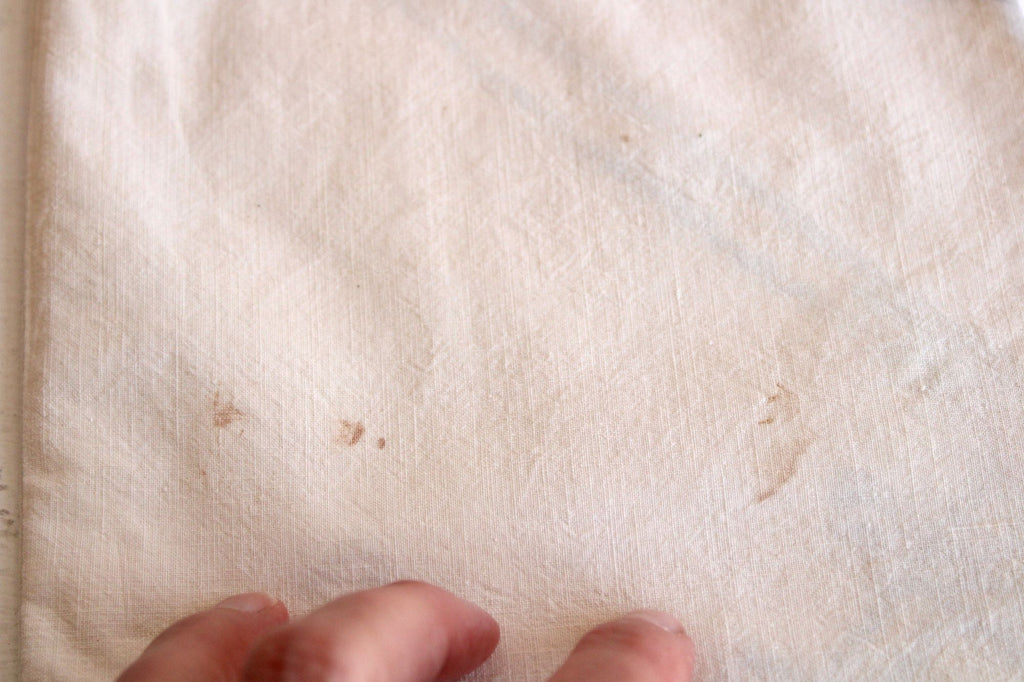 Vintage 1940s  Embroidered Lady And Flowers Pillowcase