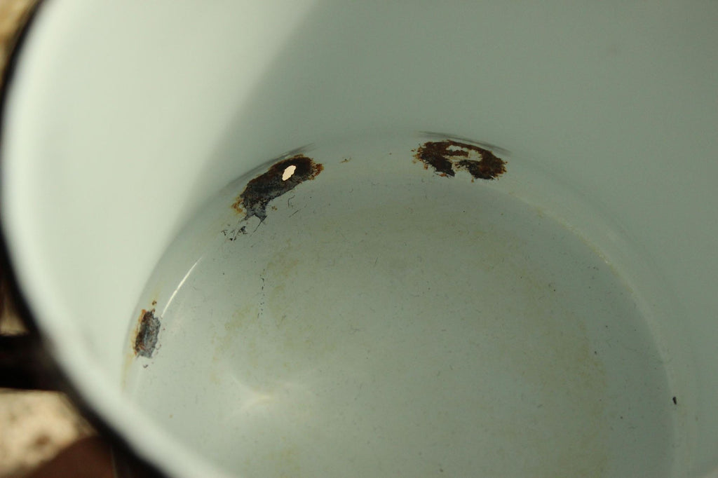 Vintage 1940s 1950s Enamelware Coffee Mug