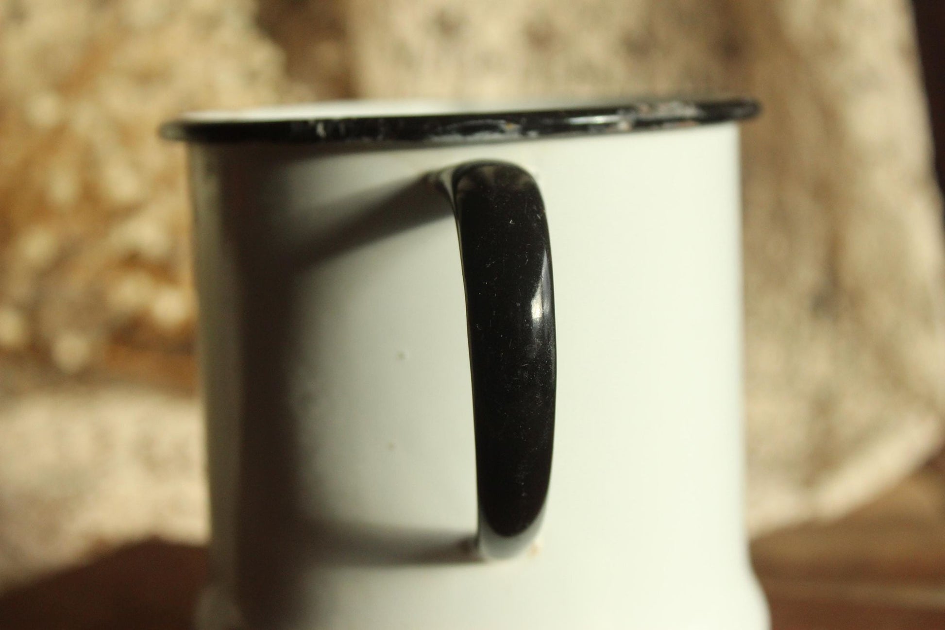 Vintage 1940s 1950s Enamelware Coffee Mug