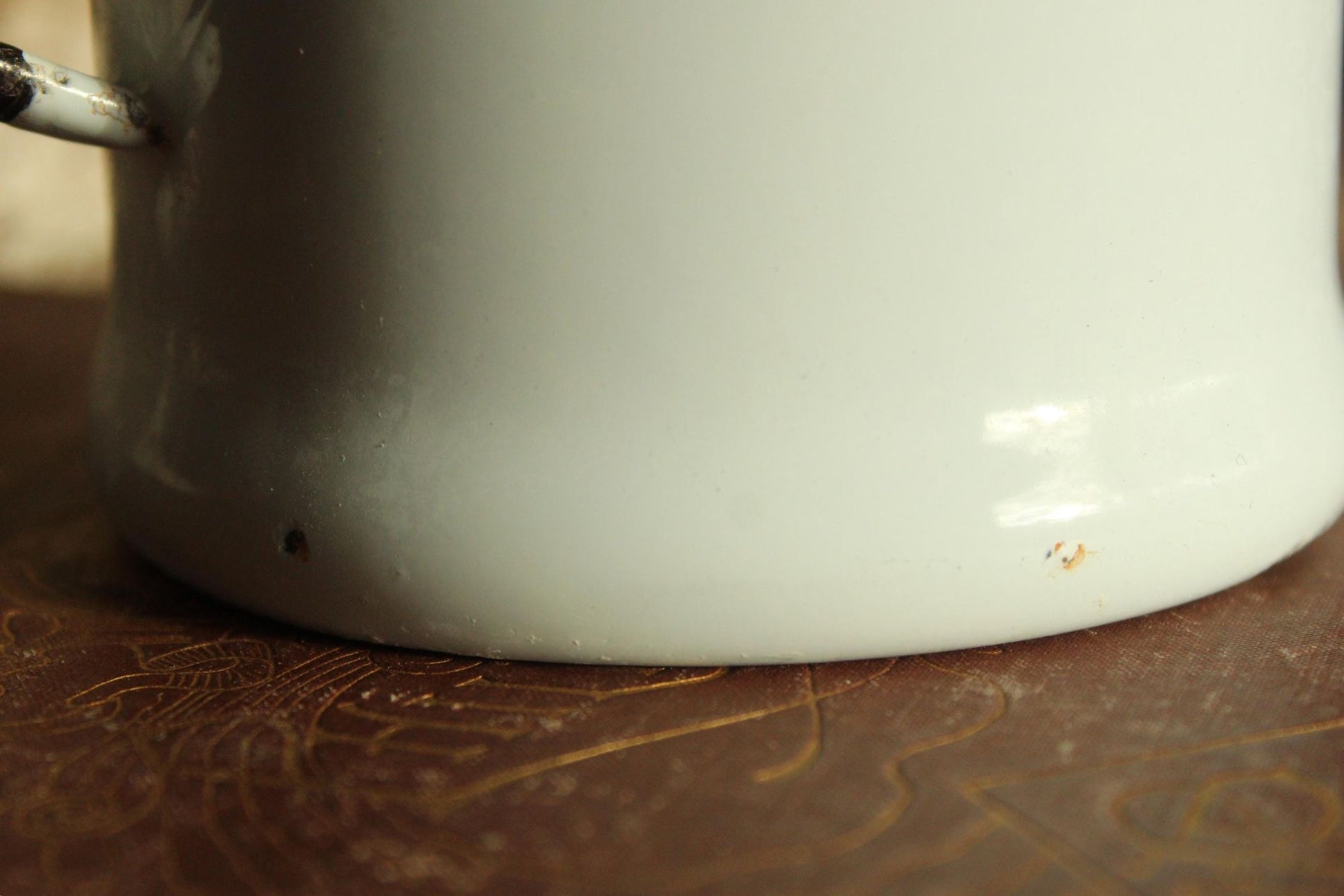 Vintage 1940s 1950s Enamelware Coffee Mug