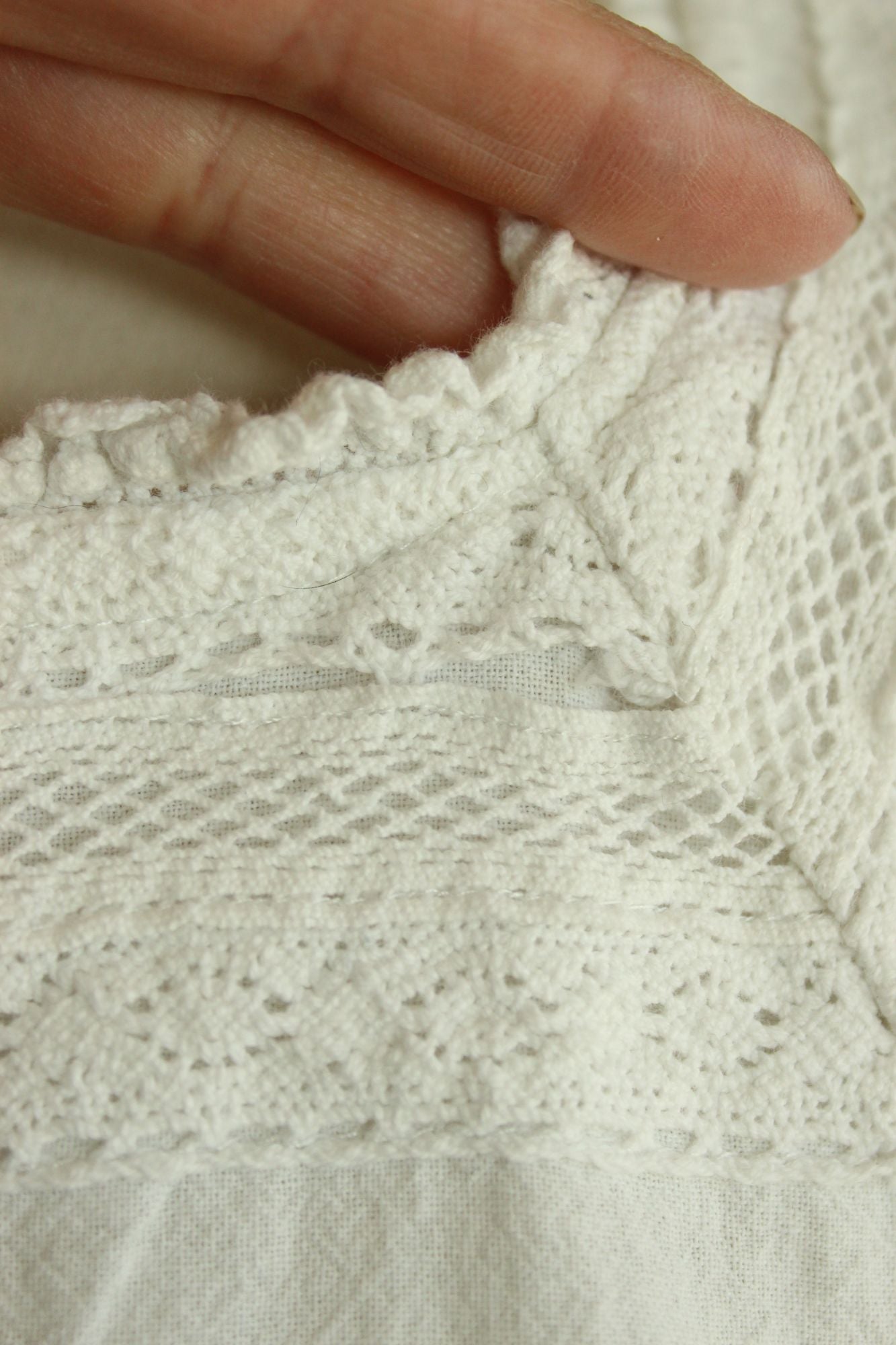 Vintage Style White Chemise Dress, Size M, Victorian Inspired babydoll Frock,