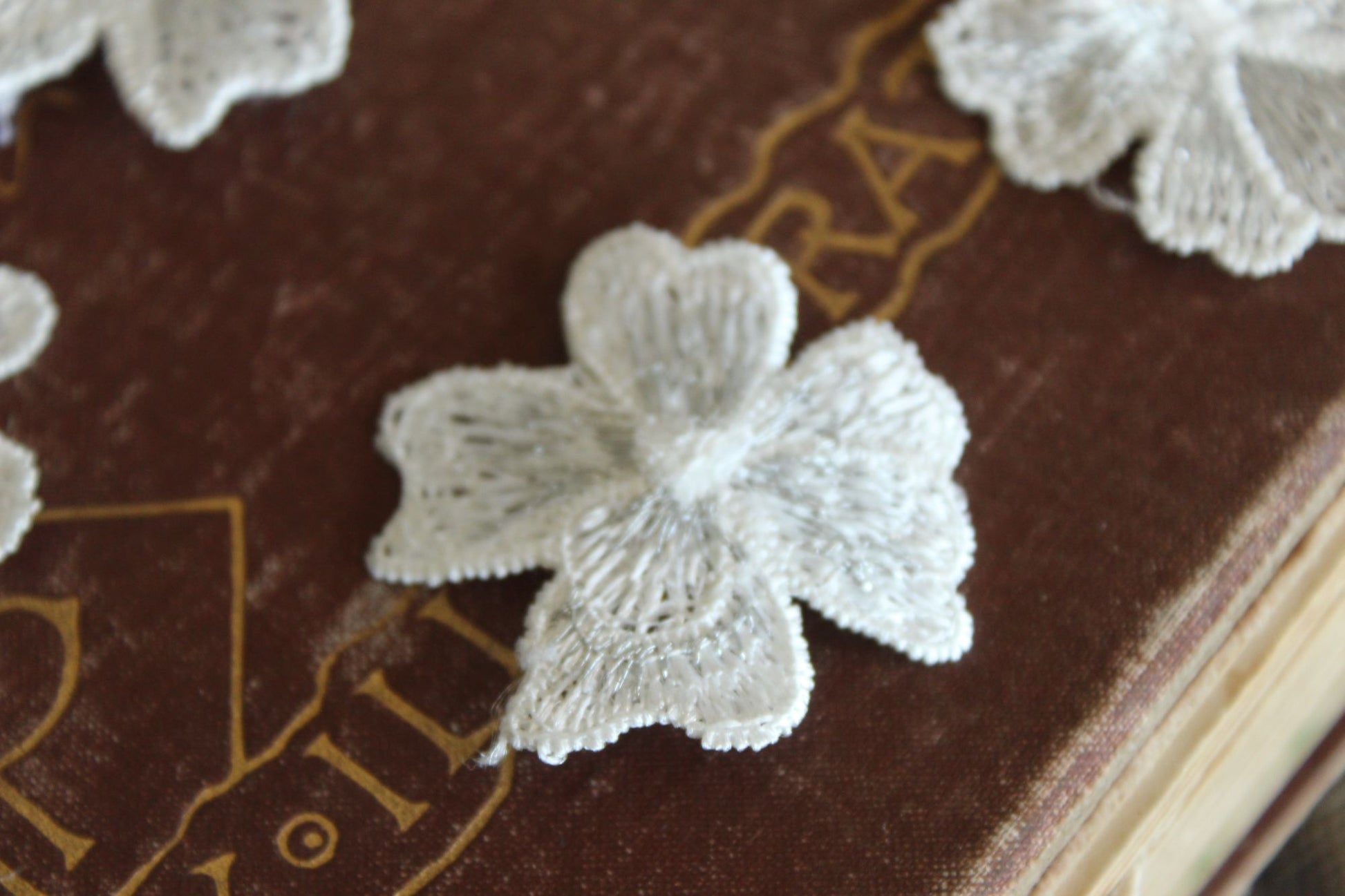 Silver Blue Flower Appliques, One Dozen ( 12), 1.5" Diameter