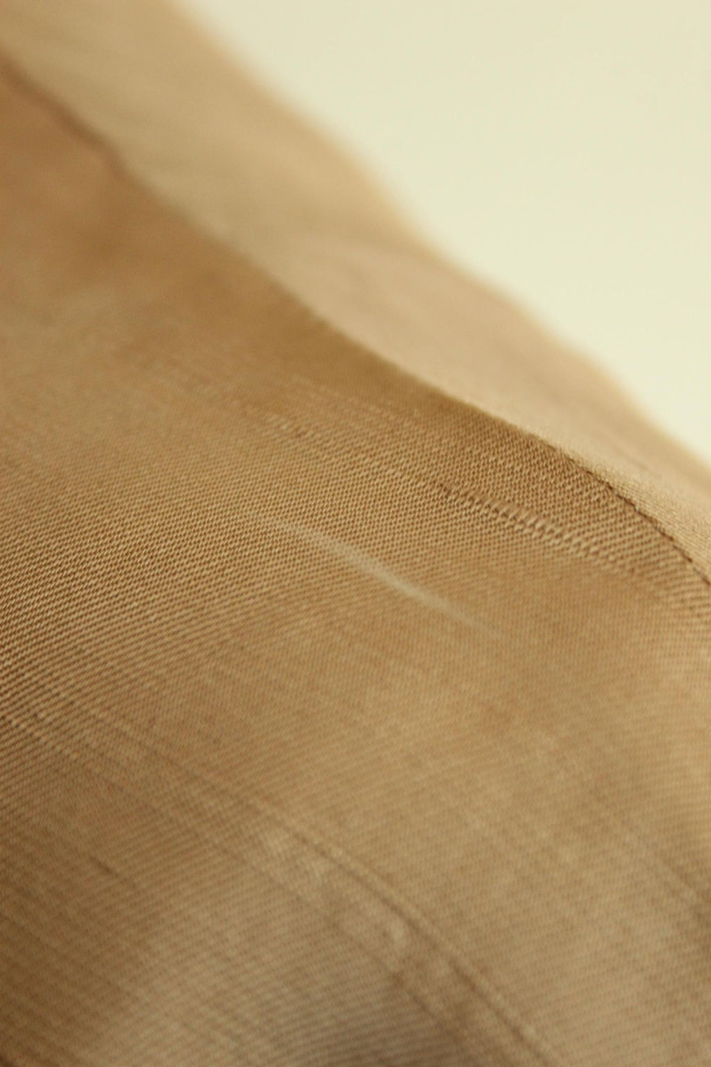 Vintage 1950s Taupe Dupioni Silk Peplum Blouse