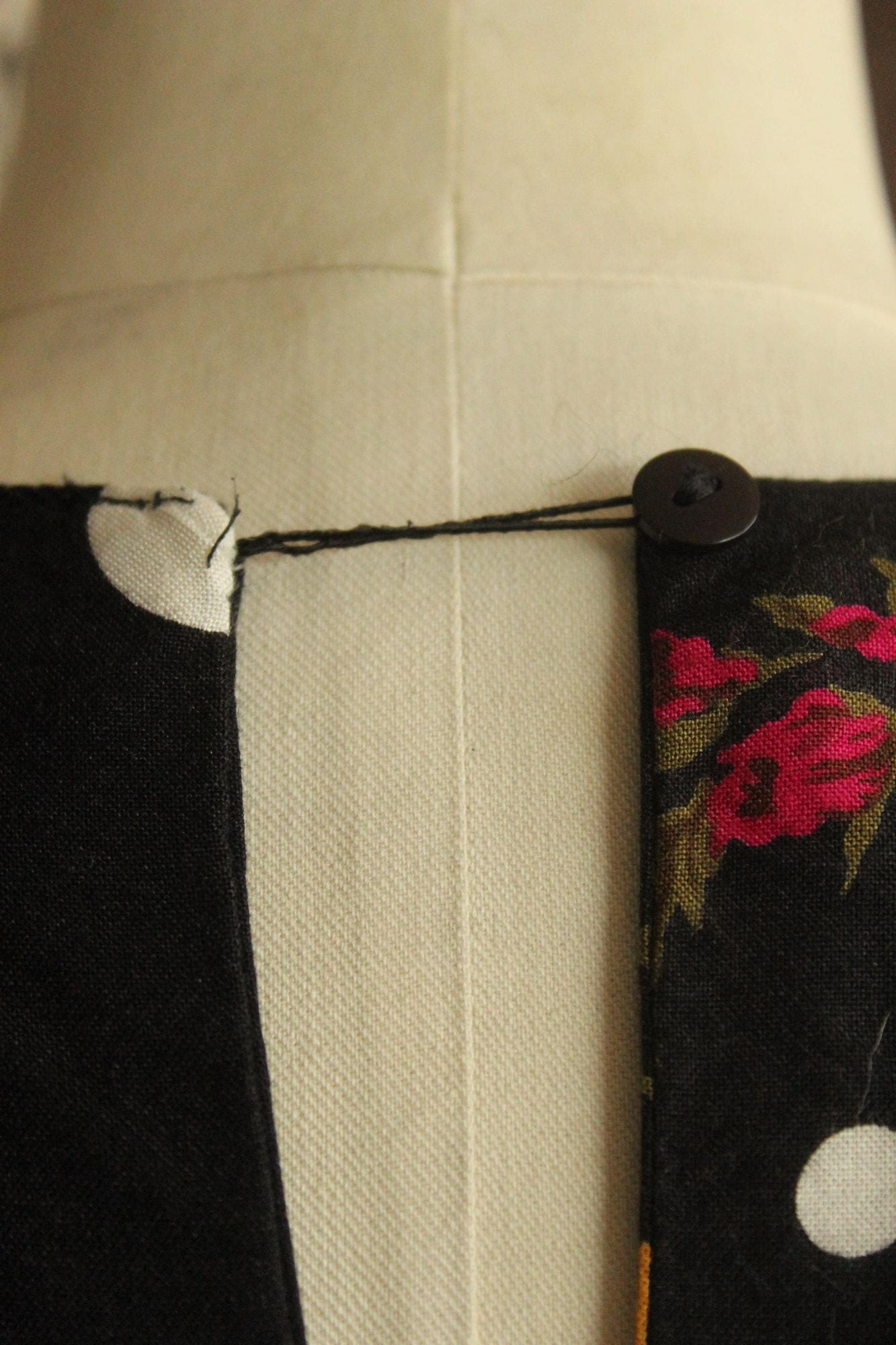 Vintage 1980s 1990s Norton McNaughton Pola Dot and Floral Top