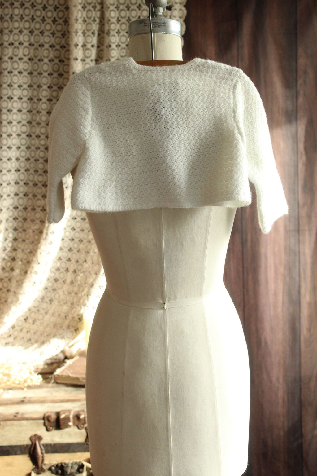 Vintage 1950s 1960s Baby Cardigan with Blue Ties