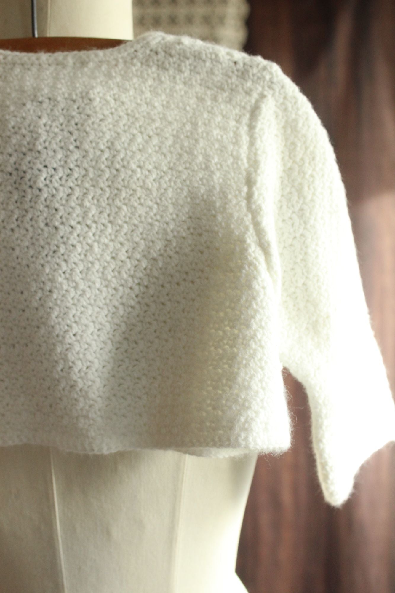 Vintage 1950s 1960s Baby Cardigan with Blue Ties