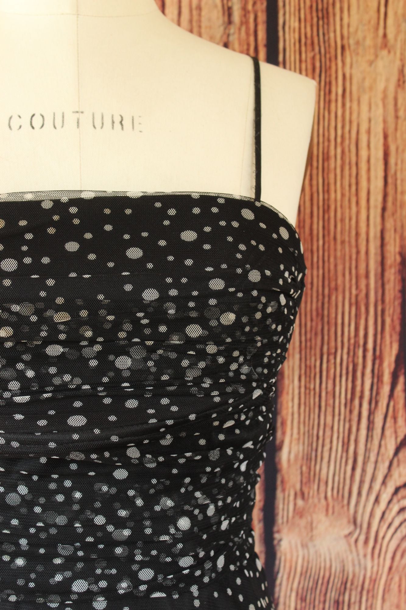 Jessica Howard Dress, Black with Gray Polkadots, Size 8 Toadstool Farm Vintage Jessica Howard Dress, Black with Gray Polkadots, Size 8 Toadstool Farm Vintage
