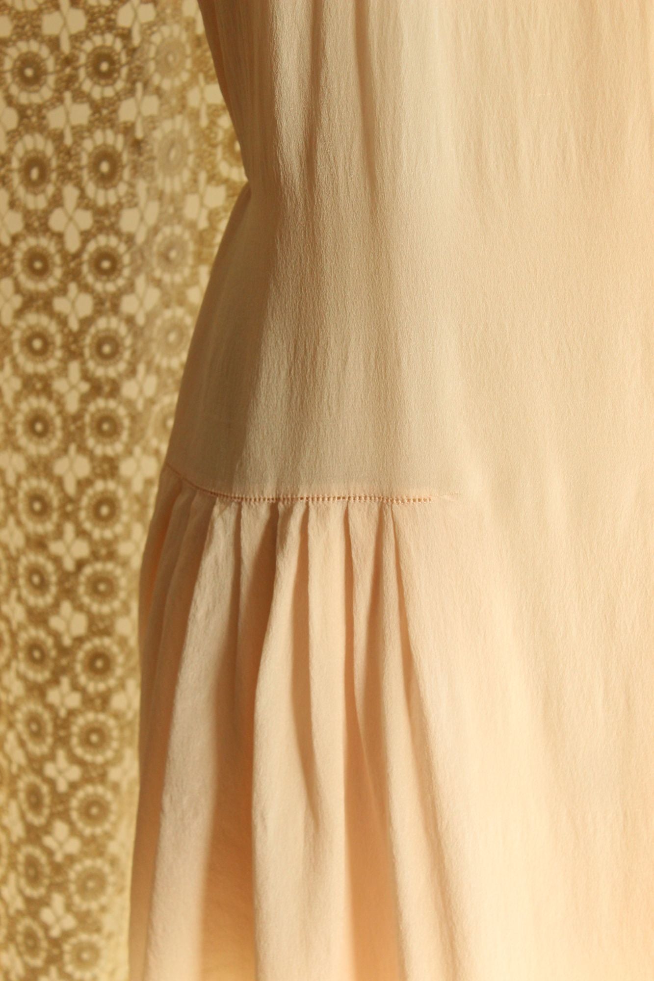 Vintage 1920s Pink Silk Step In Slip Camisole