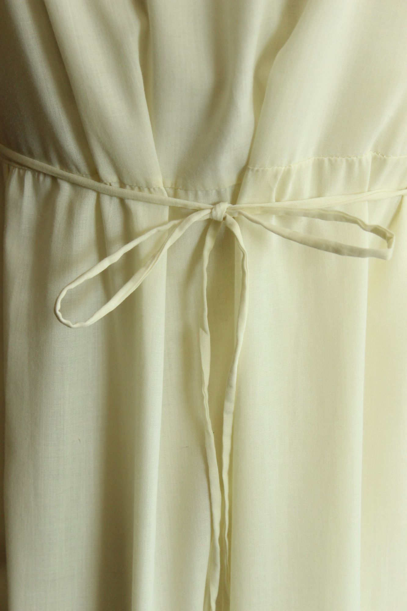 Vintage 1970s Yellow Embroidered Boho Maxidress