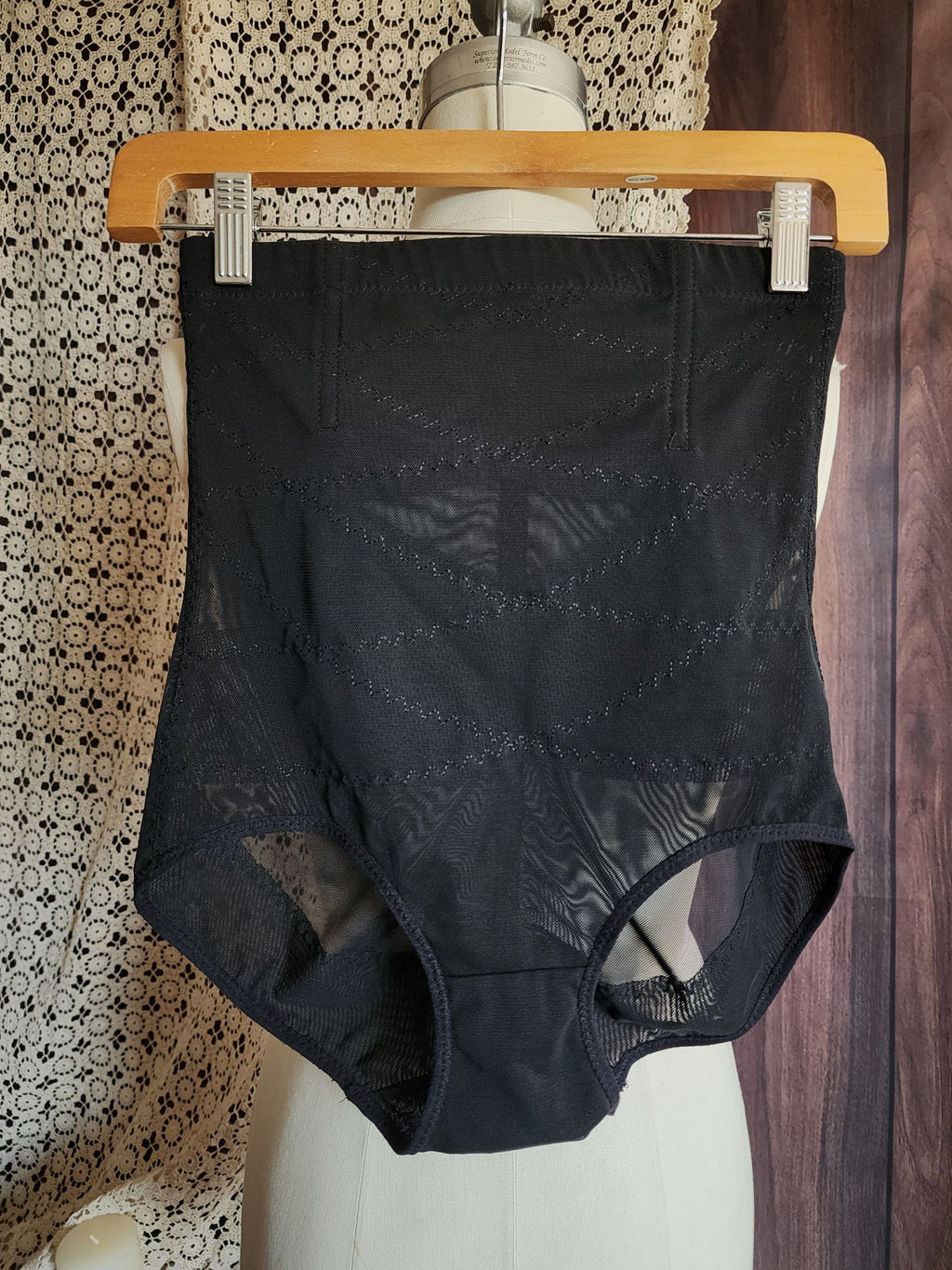 Shapewear Panty Girdle, Black, Control Top, High Waisted, Extra Large