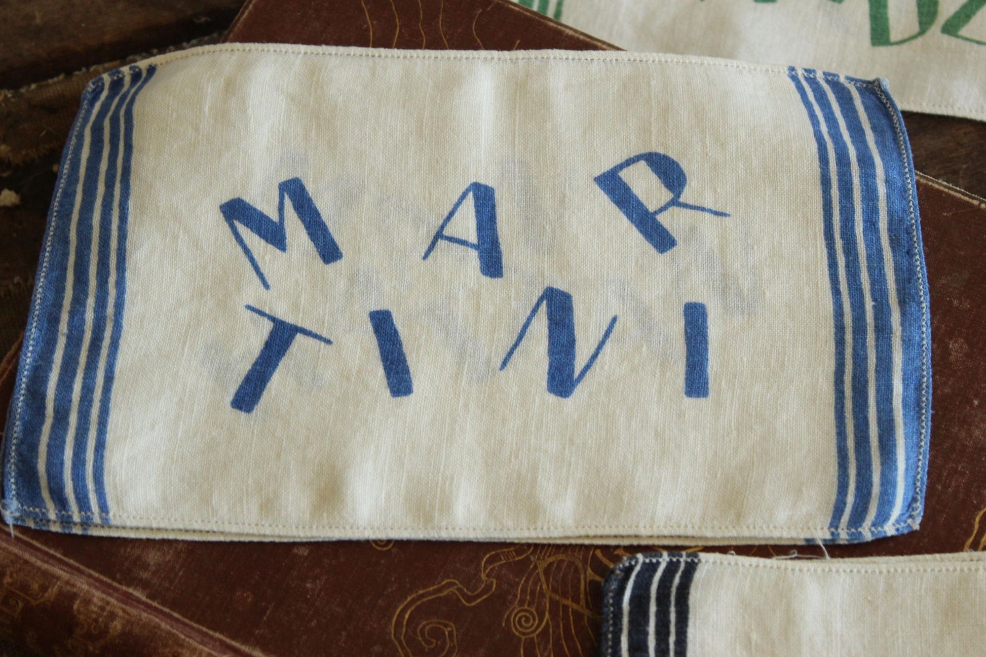 Vintage 1950s Novelty Drink Set of Eleven Cocktail/Bar Napkins