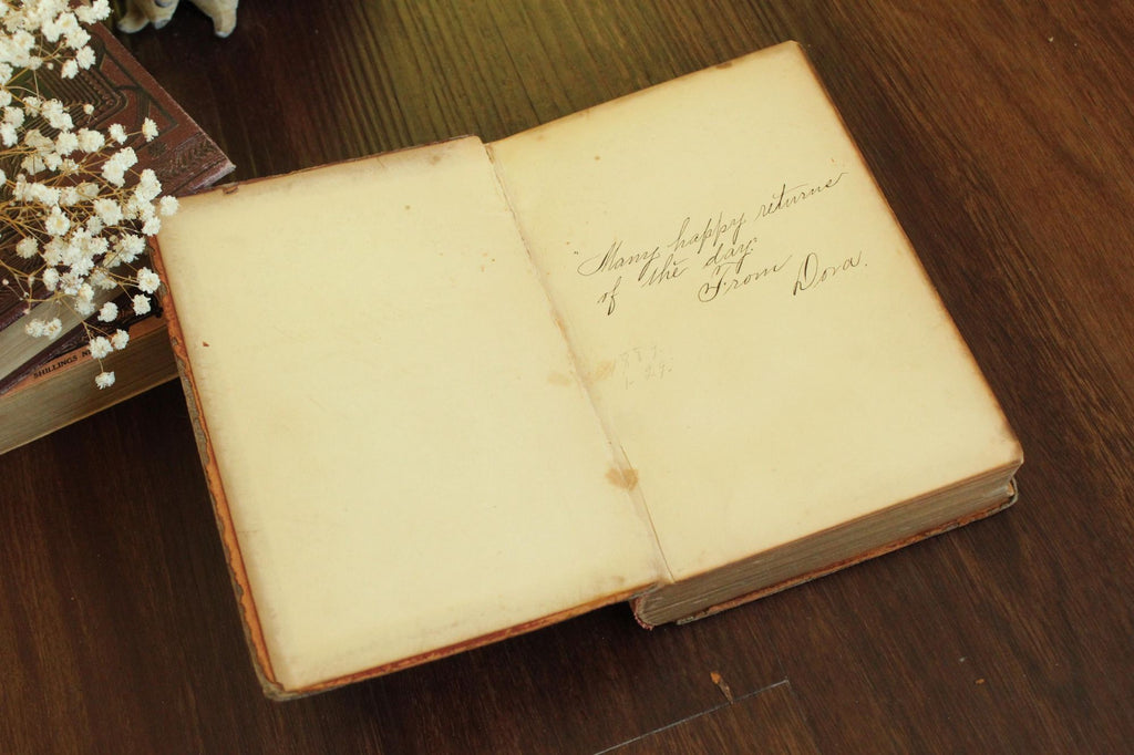 Vintage 1880s Book, Elizabeth Barrett Browning, "Aurora Leigh, A Poem in Nine Books"