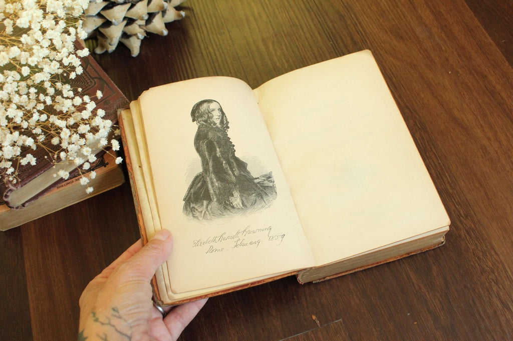 Vintage 1880s Book, Elizabeth Barrett Browning, "Aurora Leigh, A Poem in Nine Books"