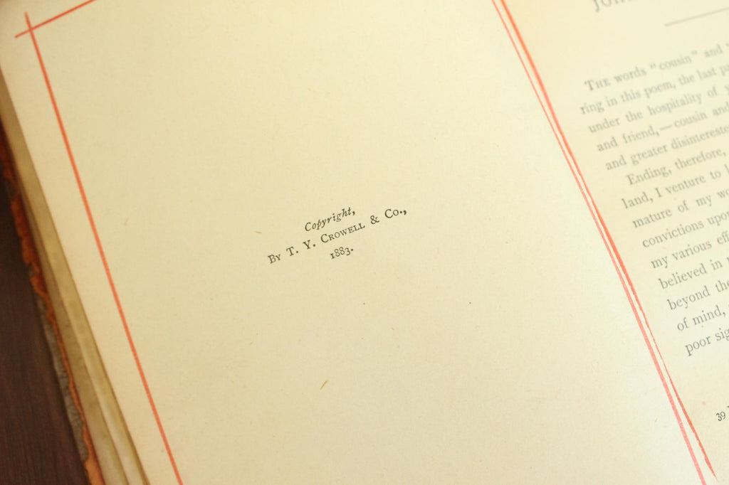 Vintage 1880s Book, Elizabeth Barrett Browning, "Aurora Leigh, A Poem in Nine Books"