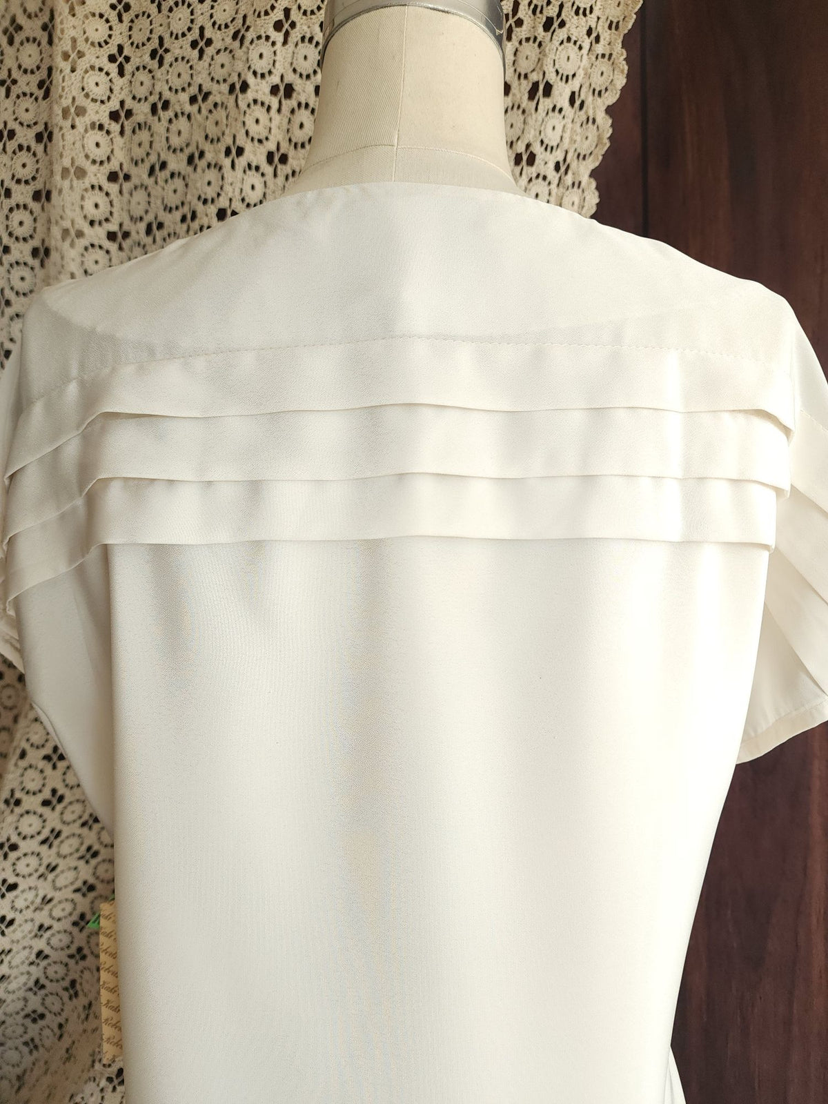 Vintage 1980s NWT Kaki Roberts Winter White Blouse
