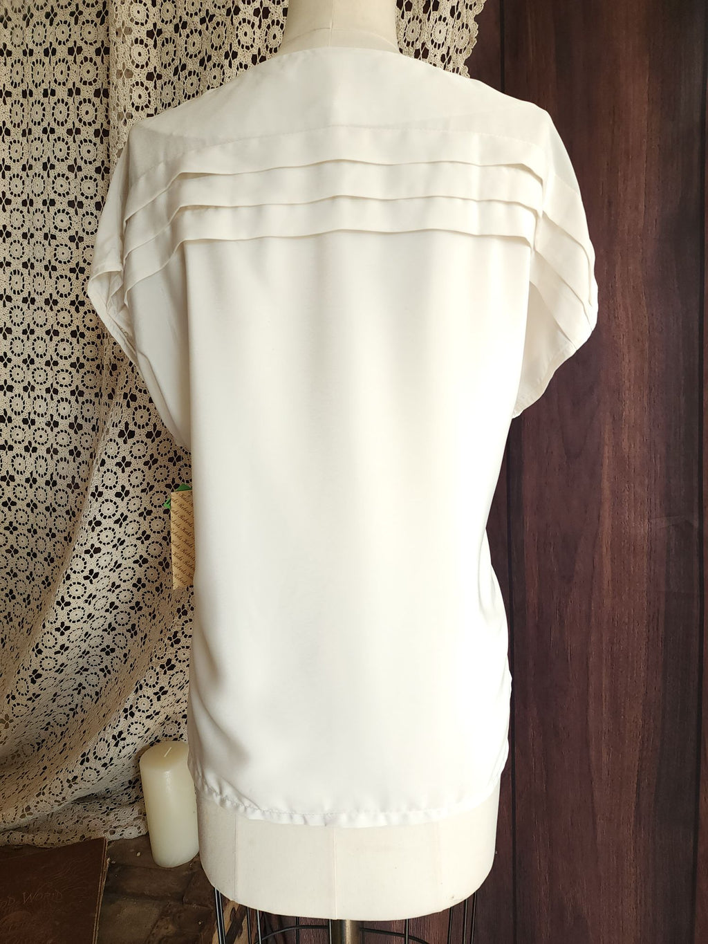 Vintage 1980s NWT Kaki Roberts Winter White Blouse