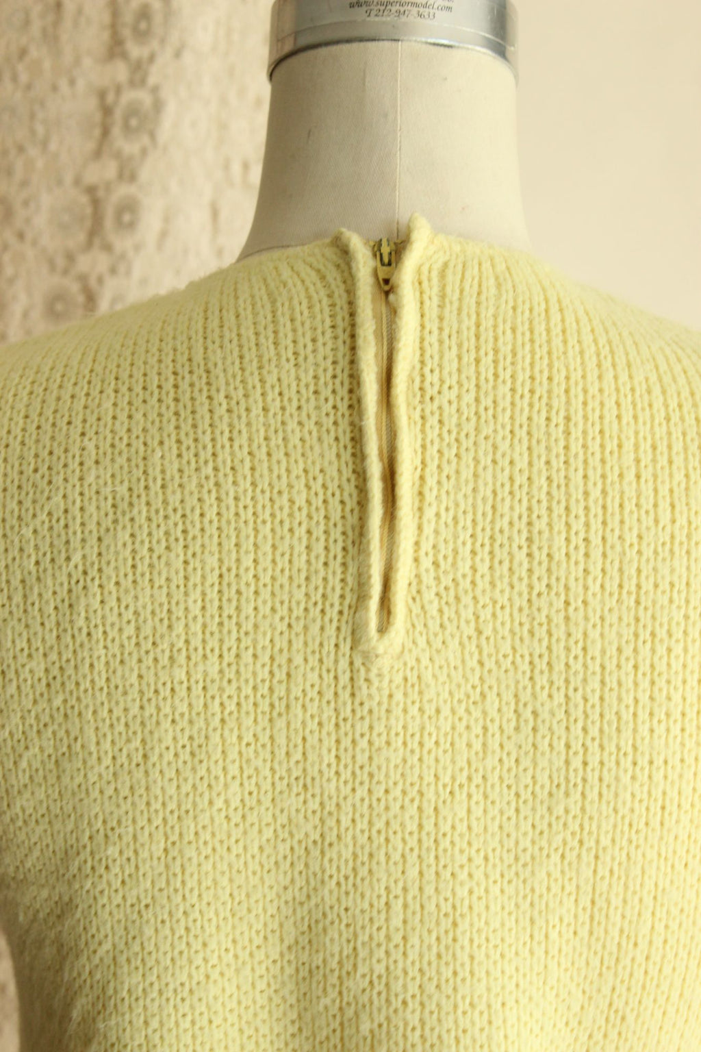 Vintage 1960s Classic Creations Yellow Knit Sweater Vest