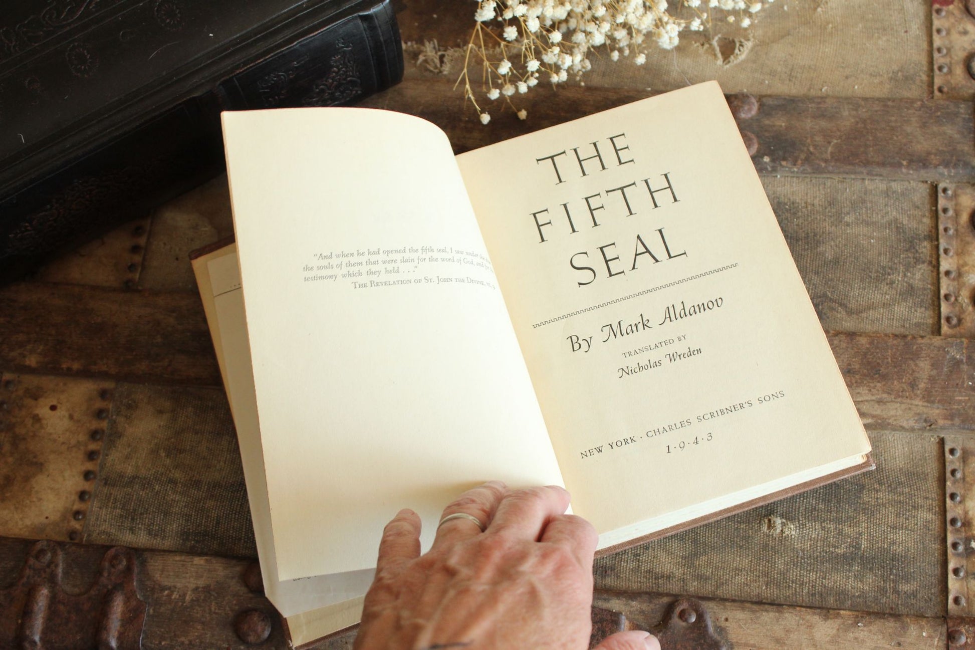 Vintage 1940s Book, " The Fifth Seal" by Mark Aldanov Published by Charles Scribner's Sons