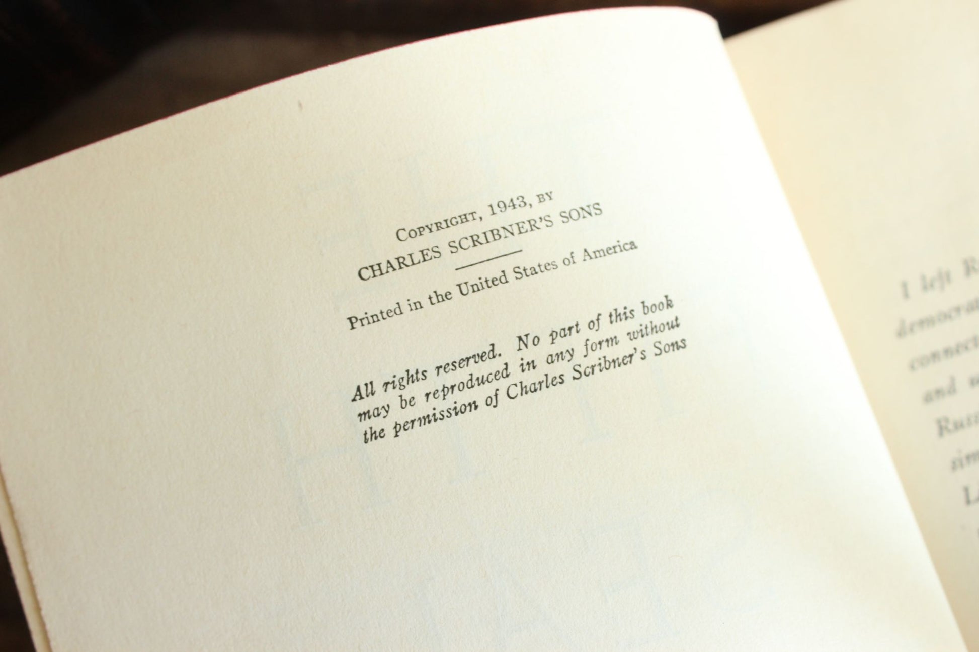 Vintage 1940s Book, " The Fifth Seal" by Mark Aldanov Published by Charles Scribner's Sons