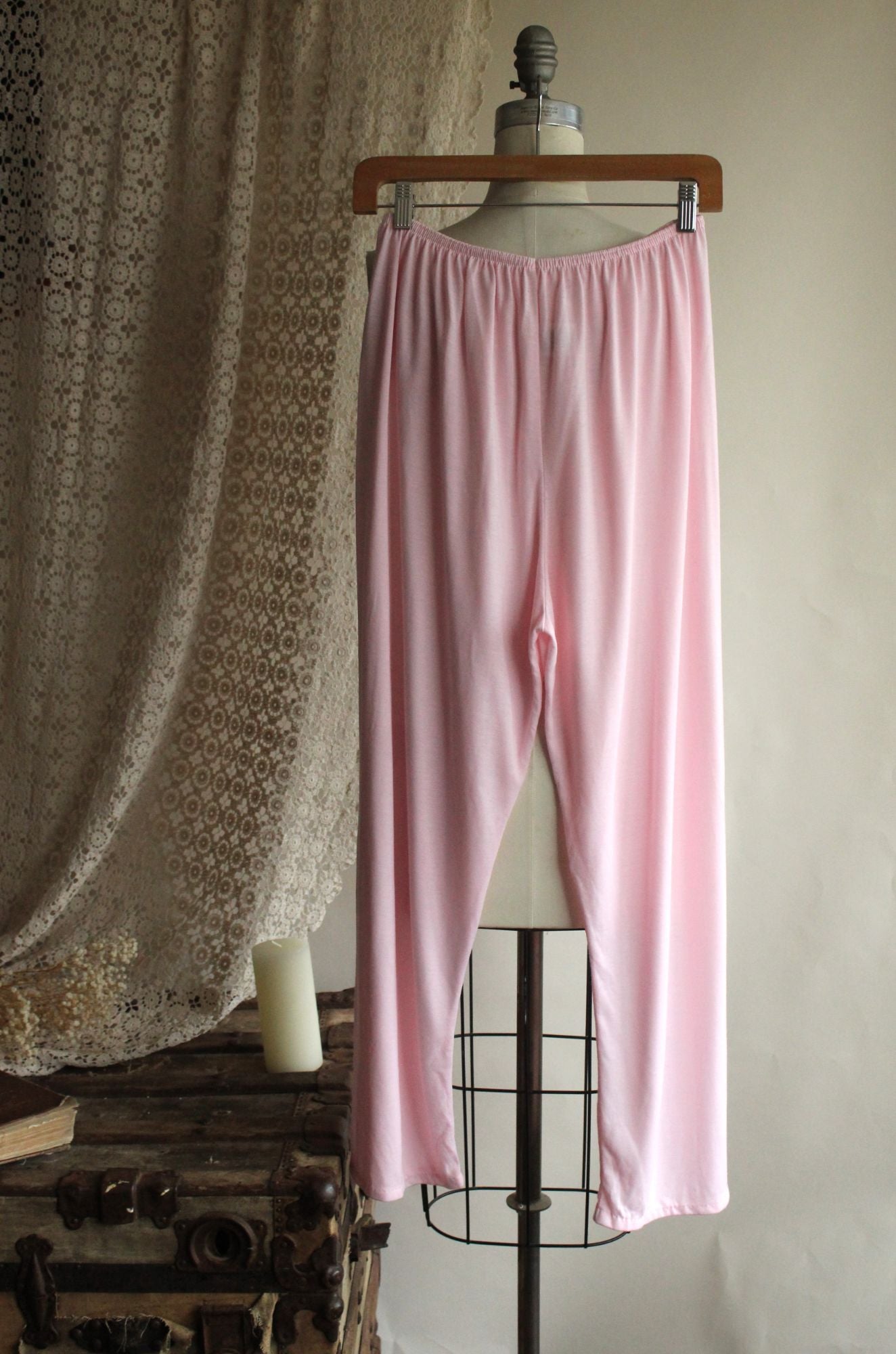 Vintage 2000s Pink Adonna PJ Pants And Top Set
