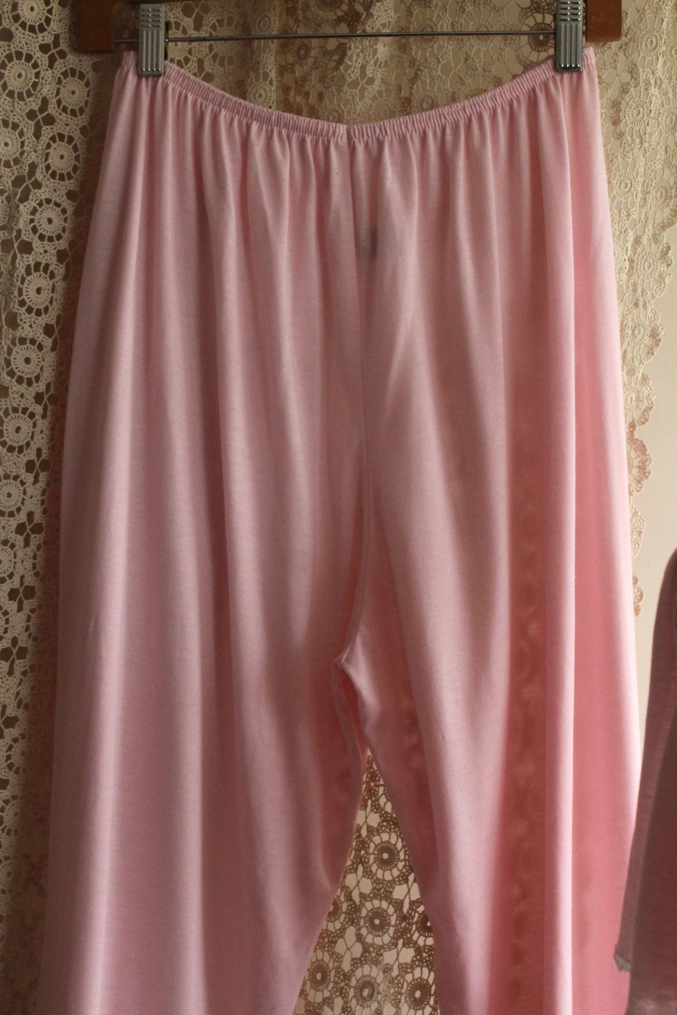 Vintage 2000s Pink Adonna PJ Pants And Top Set