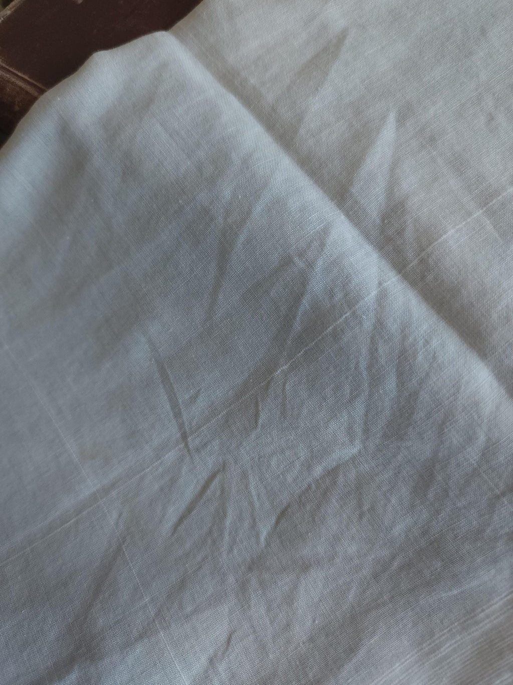 Vintage 1950s 1960s White Cotton Man's Handkerchief with Gray Rolled Edge