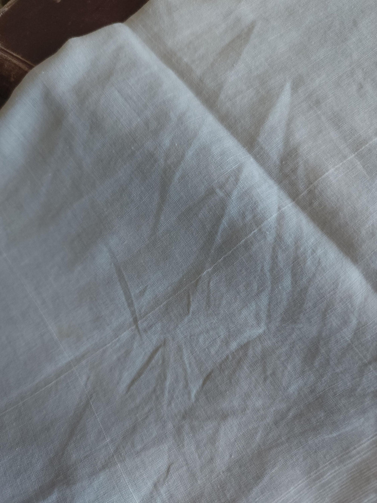 Vintage 1950s 1960s White Cotton Man's Handkerchief with Gray Rolled Edge