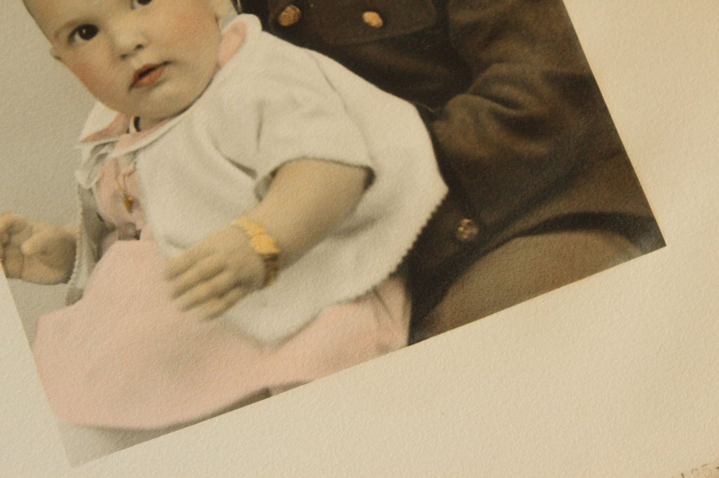 Vintage 1940s Colorized Bother and Sister Photo