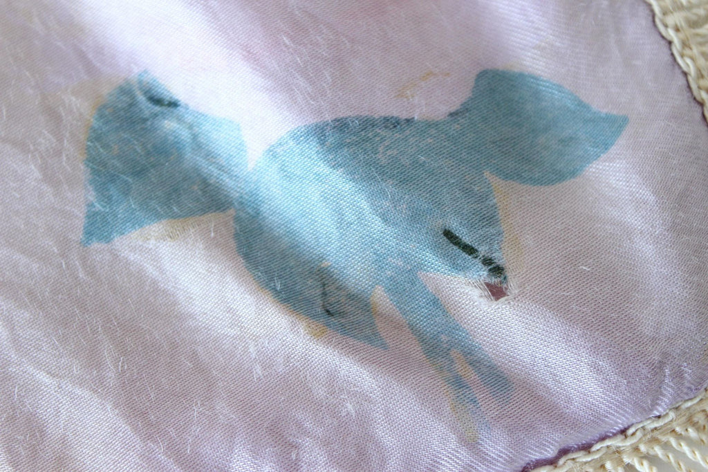 Vintage 1940s Long Beach CA Souvenir Pillowcase